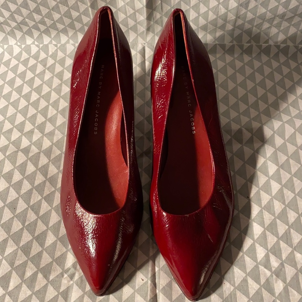 Marc By Marc Jacobs Ruby Red Low Heels - image 1